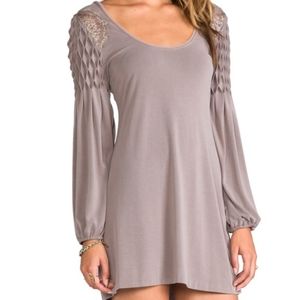 NWT Free People Jessies Mini Party Dress Dark Taupe Small